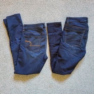 Lot 2 American Eagle Jeggings 10